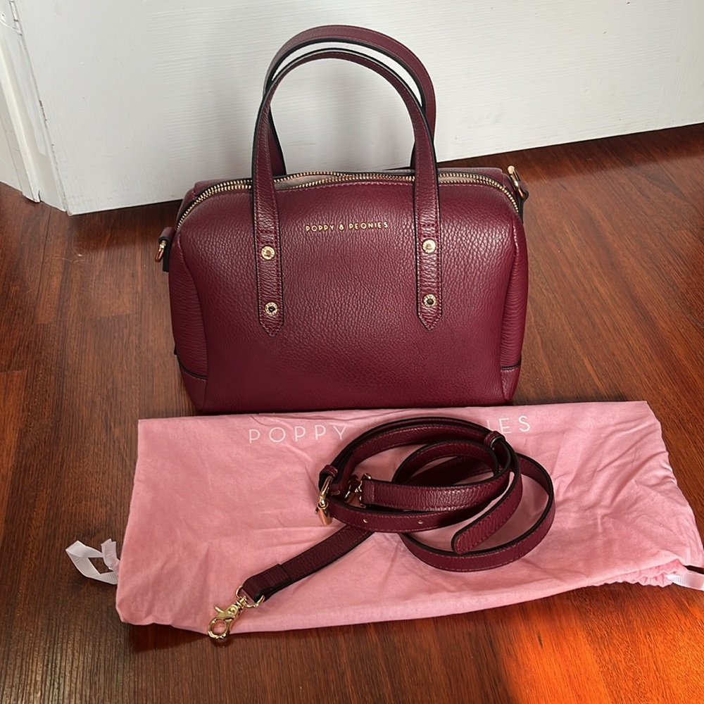 Poppy & Peonies Burgundy Out and About